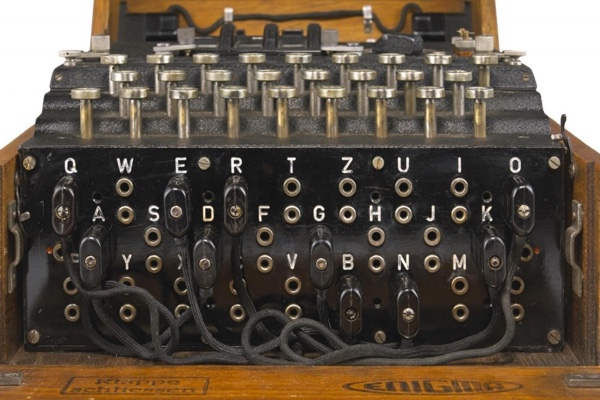 image of the Enigma plugboard